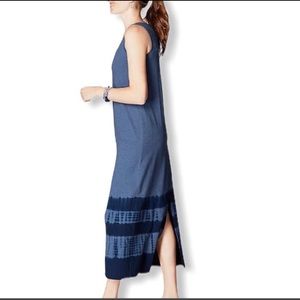 Pure J. Jill Maxi Dress with tie-dyed hem
